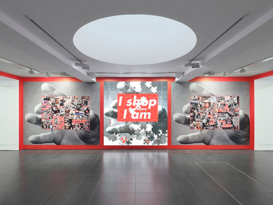BARBARA KRUGER THINKING OF YOU. I MEAN ME. I MEAN YOU.