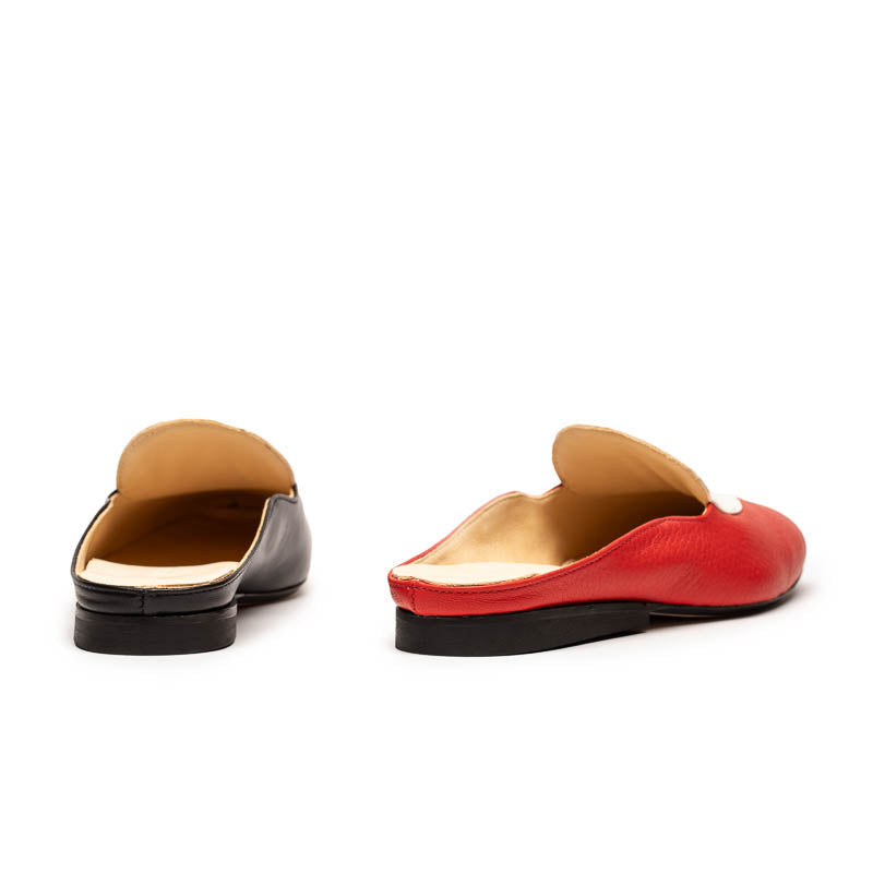 CUDDY DOT Bloodymary | Leather Slip On Mule
