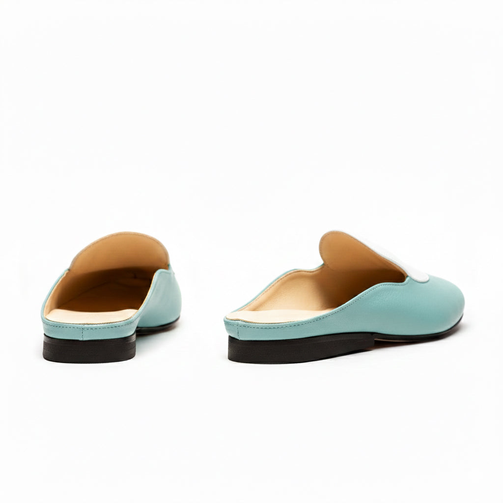 CUDDY DOT Egg Blue | Leather Mule