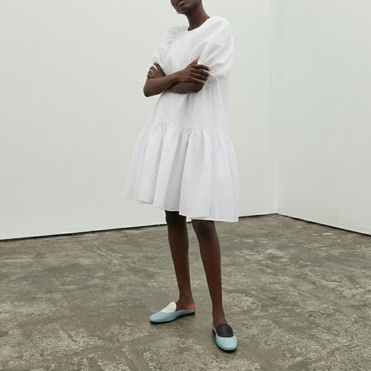 CUDDY DOT Egg Blue | Leather Mule | Tracey Neuls