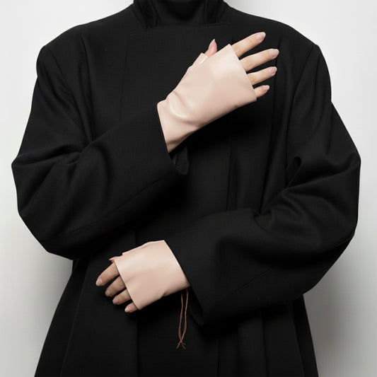 Fingerless Gloves | Porcelain Leather | Tracey Neuls