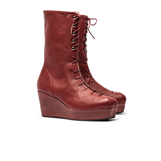 JONES Gigondas | Leather Wedge Boots