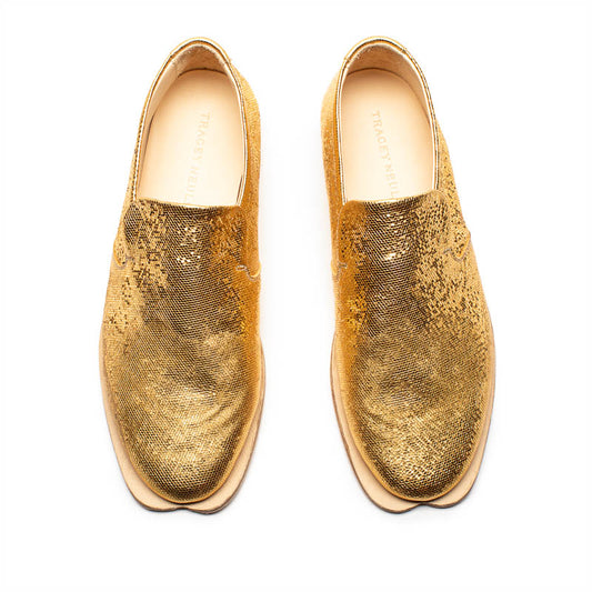 SAMPLE 37 JORDAN Gold | Leather Loafers