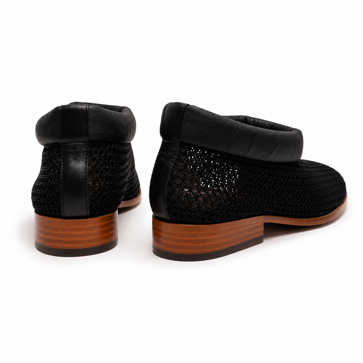 SAMPLE 41 GAIL Black | Woven Wedge Heel