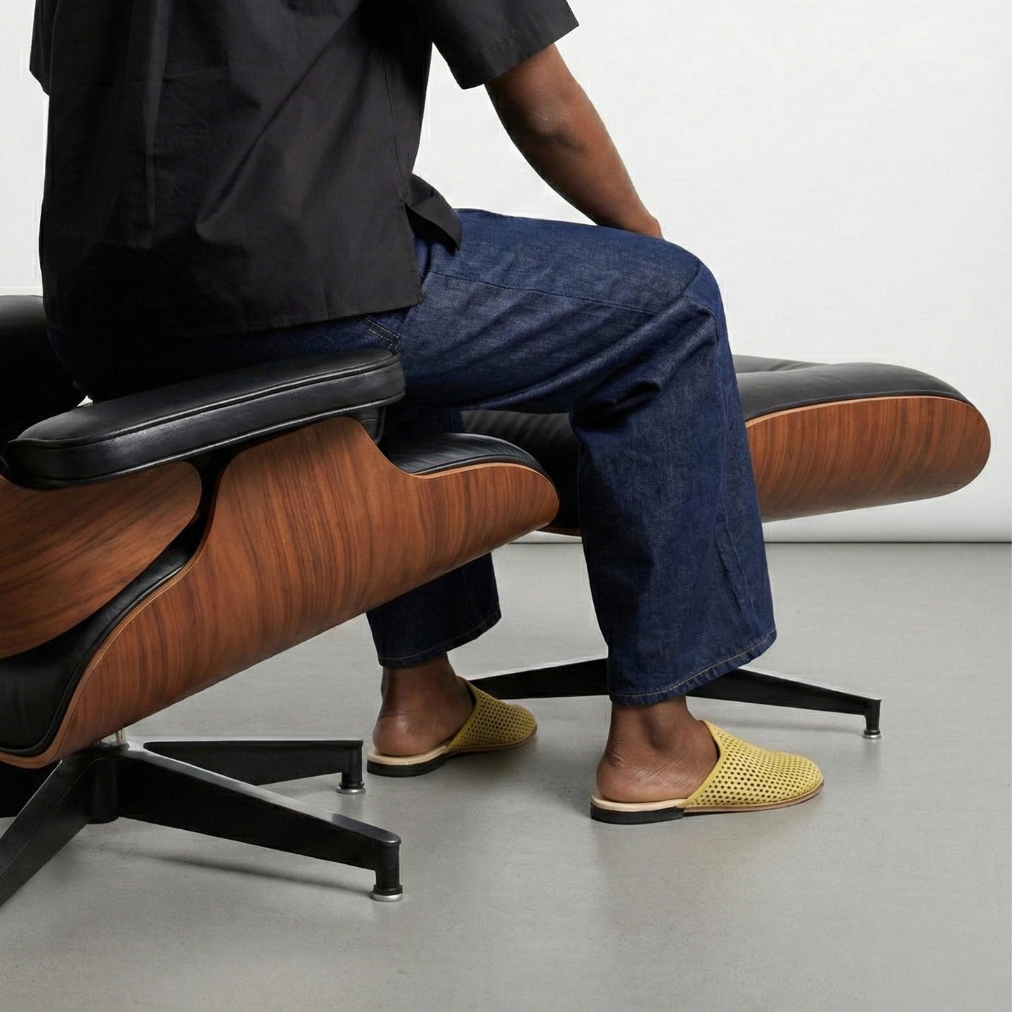 Lala Lime | Perforated Leather Mule | Tracey Neuls