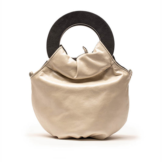 LOOPY BIG SISTER | Reversible Cream Leather Bag | Tracey Neuls