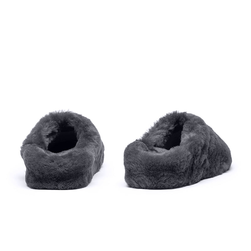 SLIPPERS Grey | Shearling | Tracey Neuls