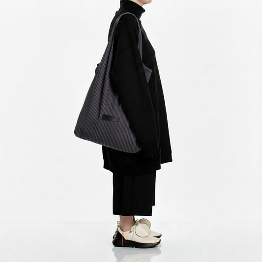 SHOPPER Pinstripe Grey | Wool Bag | Tracey Neuls