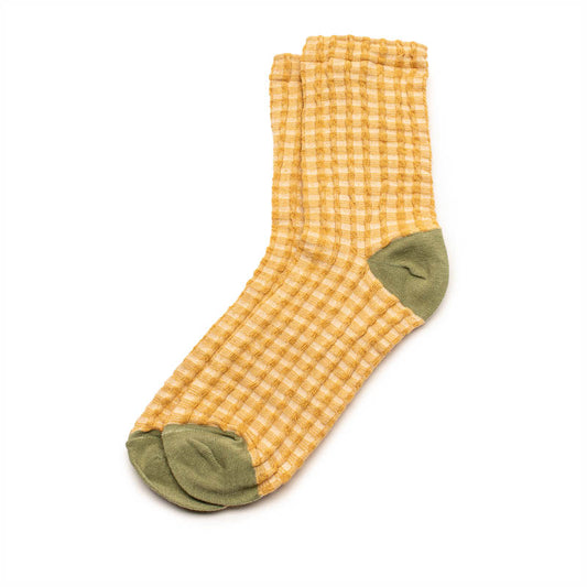 SOCKS Checkers | Yellow Cotton Socks | Tracey Neuls