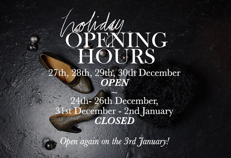Tracey Neuls Shop | Holiday Opening Hours