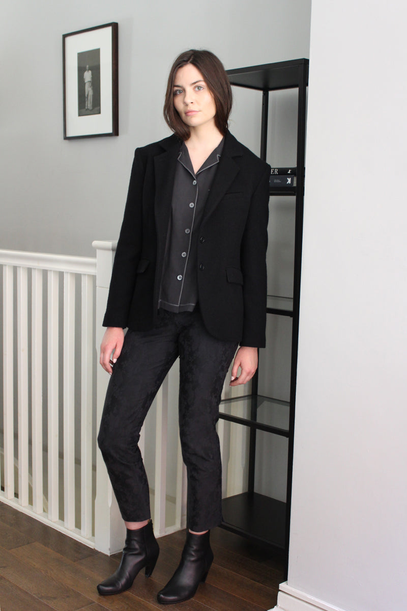 Contemporary London Designer Pauline Burrows New Collection Styled With Tracey Neuls Snug Leather High Heels