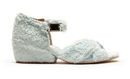 JACKIE Baby Blue Terry Towel Sandal | Tracey Neuls