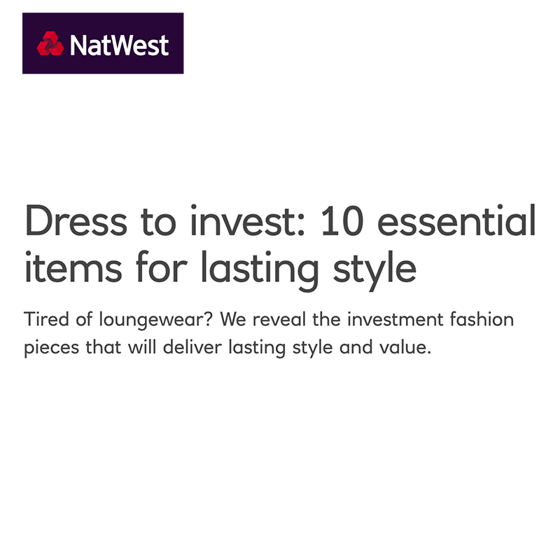 Dress To Invest | Essential Items For Lasting Style