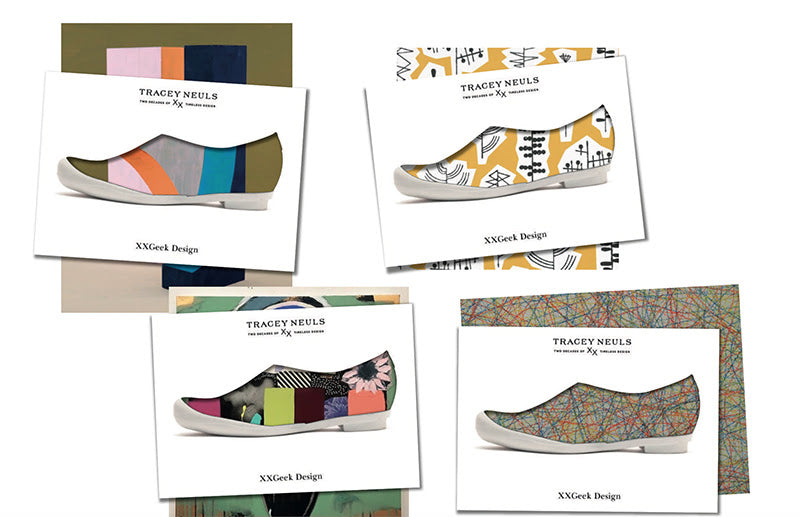 Tracey Neuls sneaker designs, illustrated