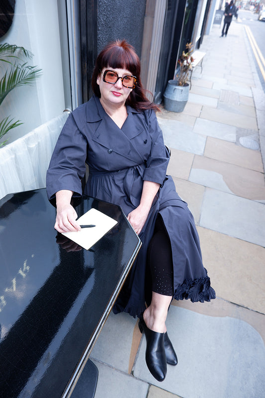 Designer Tracey Neuls outside her Redchurch Street boutique