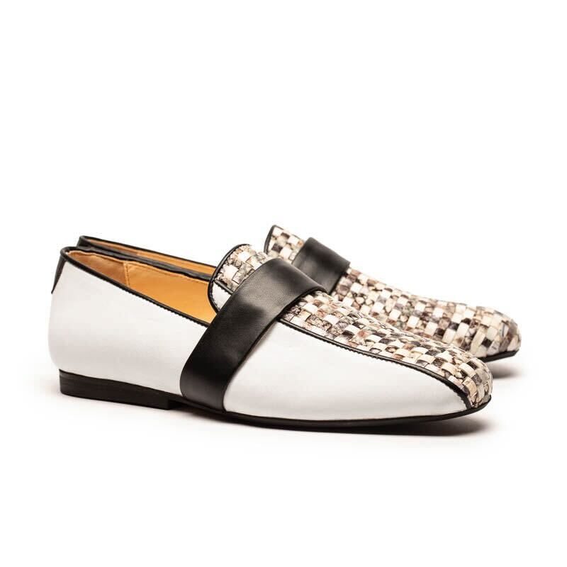 SS25_38 MONDRIAN Fossil | Leather Loafers | Tracey Neuls