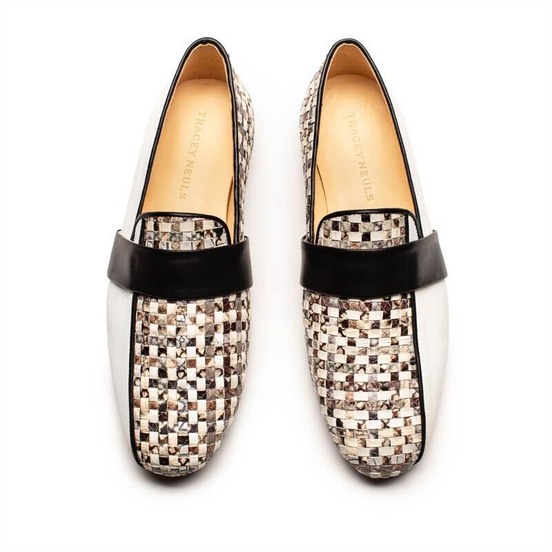 SS25_38 MONDRIAN Fossil | Leather Loafers | Tracey Neuls