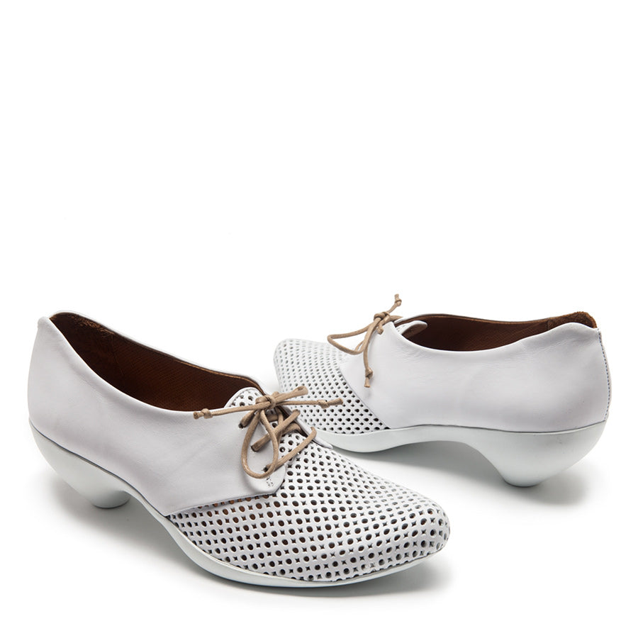 SS24 BOY White | Leather Heel Derbies | Tracey Neuls