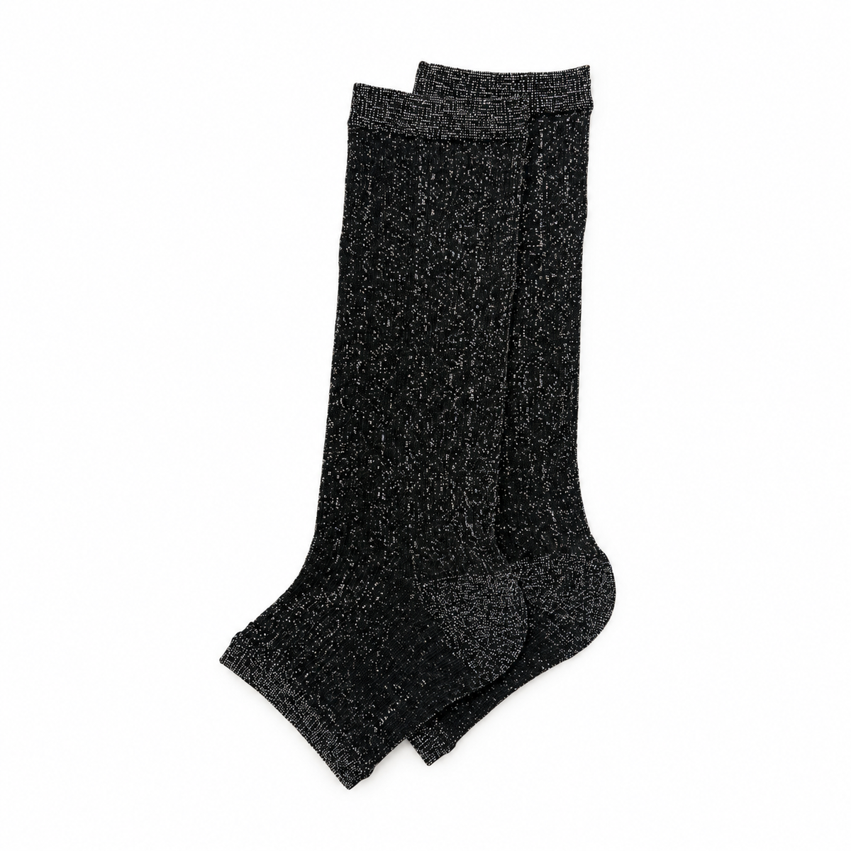 SOCKS Silver | Glitter Footless Socks