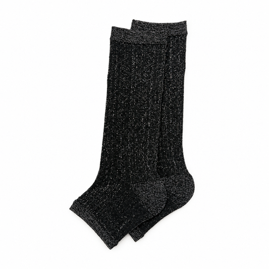 SOCKS Silver | Glitter Footless Socks