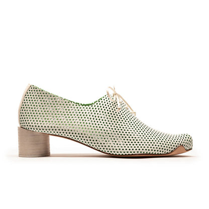 SS25_25 CARLOS White Pistachio | Leather Sneaker | Tracey Neuls