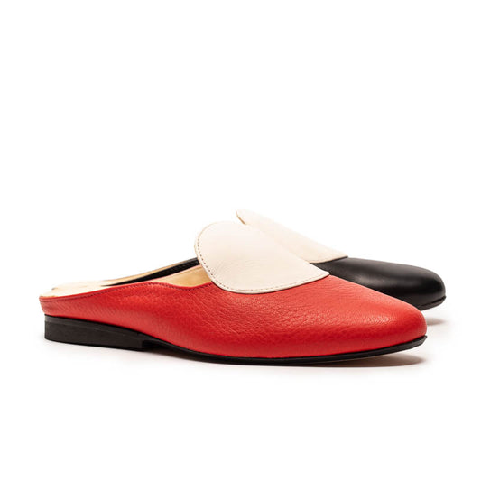 CUDDY DOT Bloodymary |  Leather Slip On Mule