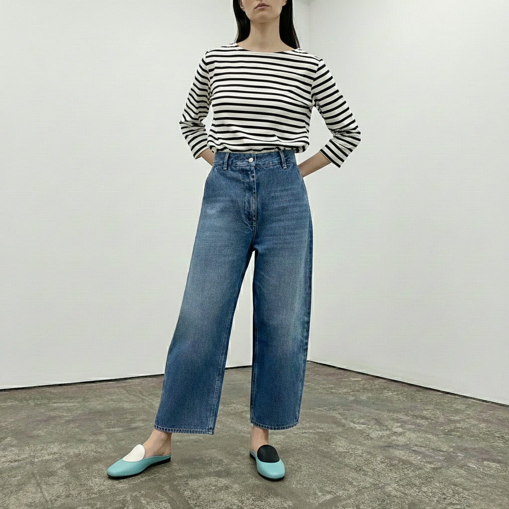 CUDDY DOT Egg Blue |  Leather Mule