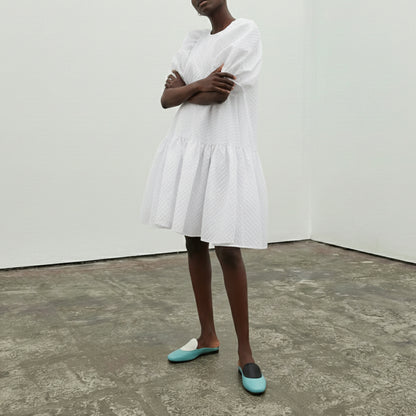 CUDDY DOT Egg Blue |  Leather Mule