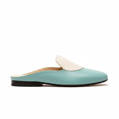 CUDDY DOT Egg Blue |  Leather Mule