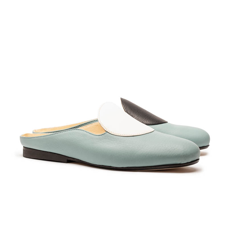 CUDDY DOT Egg Blue | Leather Mule | Tracey Neuls