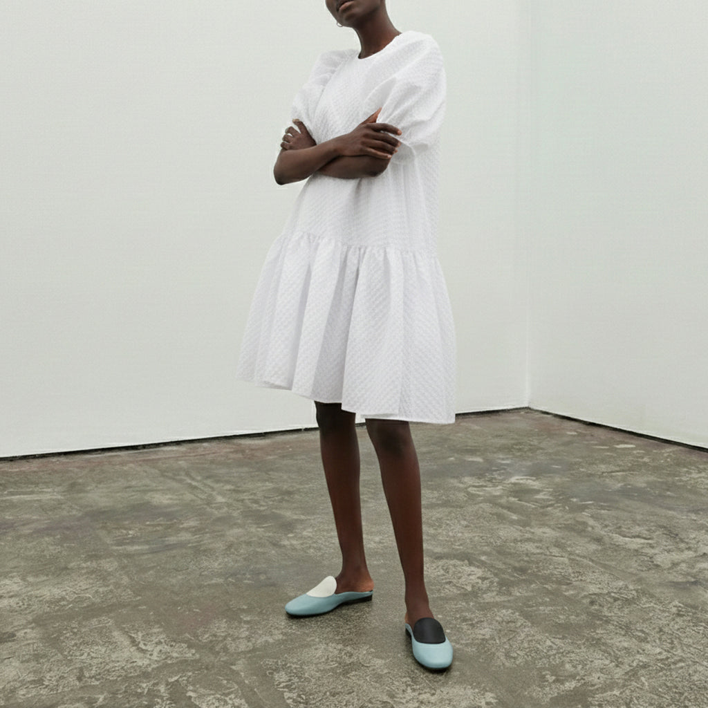 CUDDY DOT Egg Blue | Leather Mule | Tracey Neuls