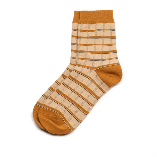SOCKS Plaid | Above Ankle Cumin Cotton Socks | Tracey Neuls