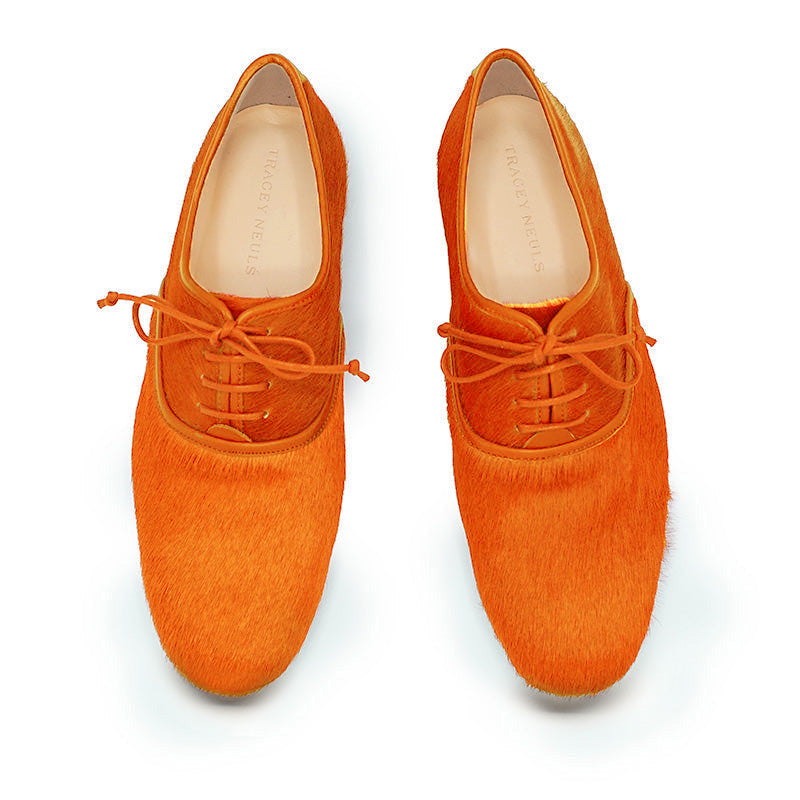 SS25_40 DUTRONC Pumpkin | Orange Leather Derby | Tracey Neuls