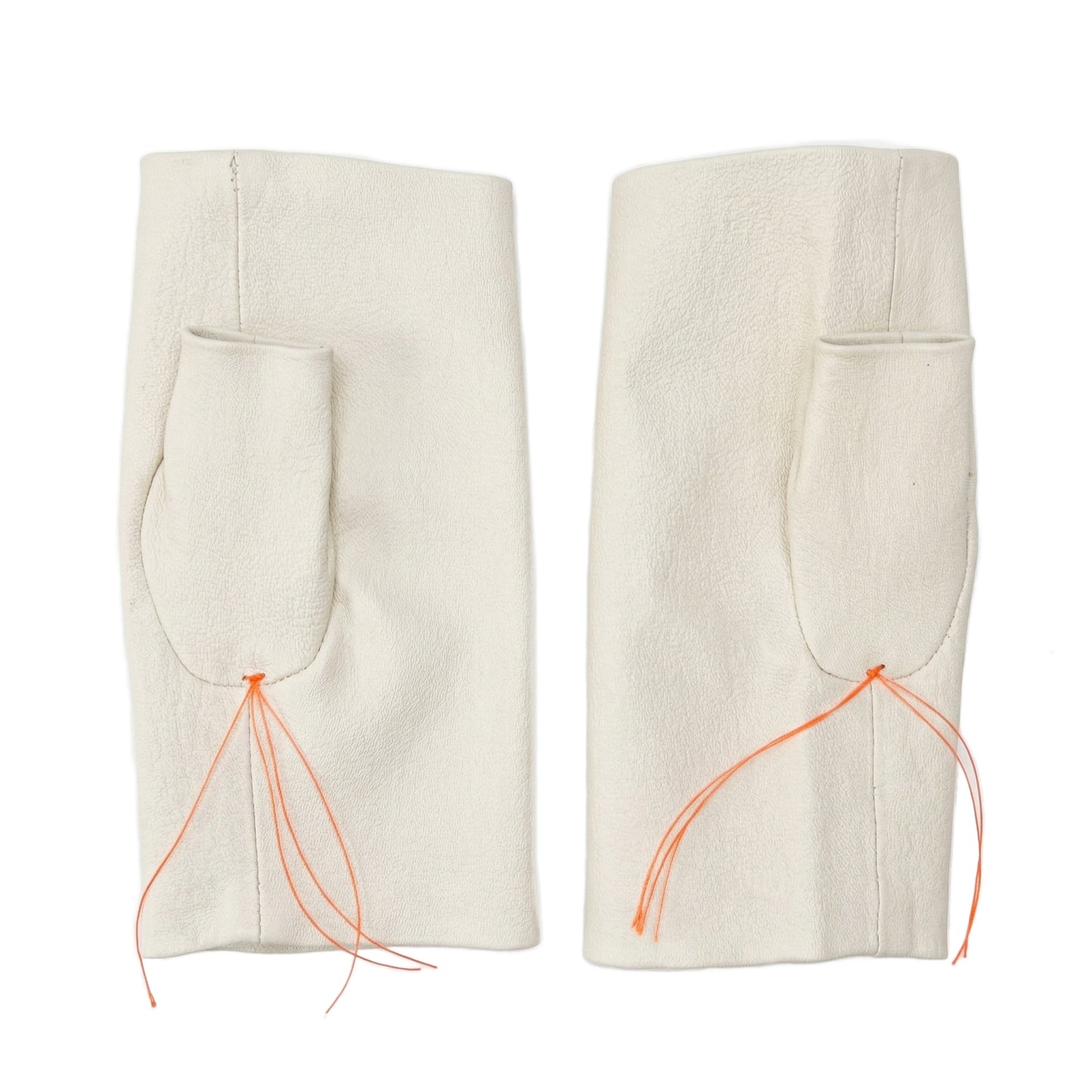 Fingerless Gloves | White Leather | Tracey Neuls