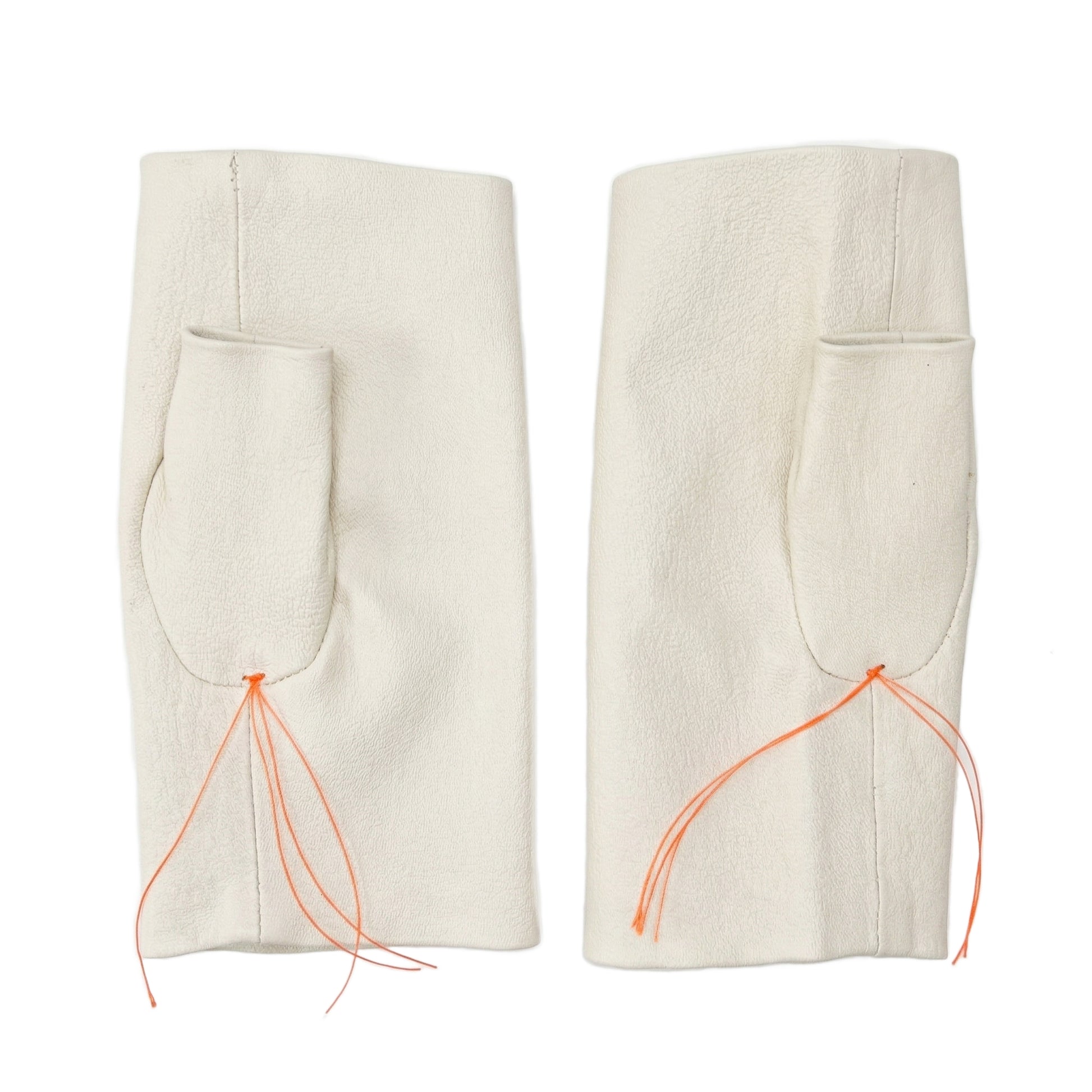 Fingerless Gloves | White Leather | Tracey Neuls