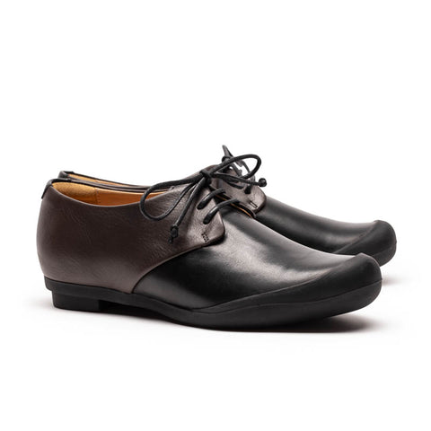 GEEK Aubergine | Black n Dark Purple Leather Sneakers | Tracey Neuls