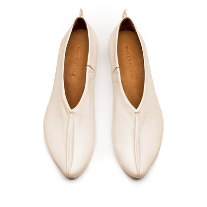 SS25_26 GENE Parchment | Leather Slip On | Tracey Neuls