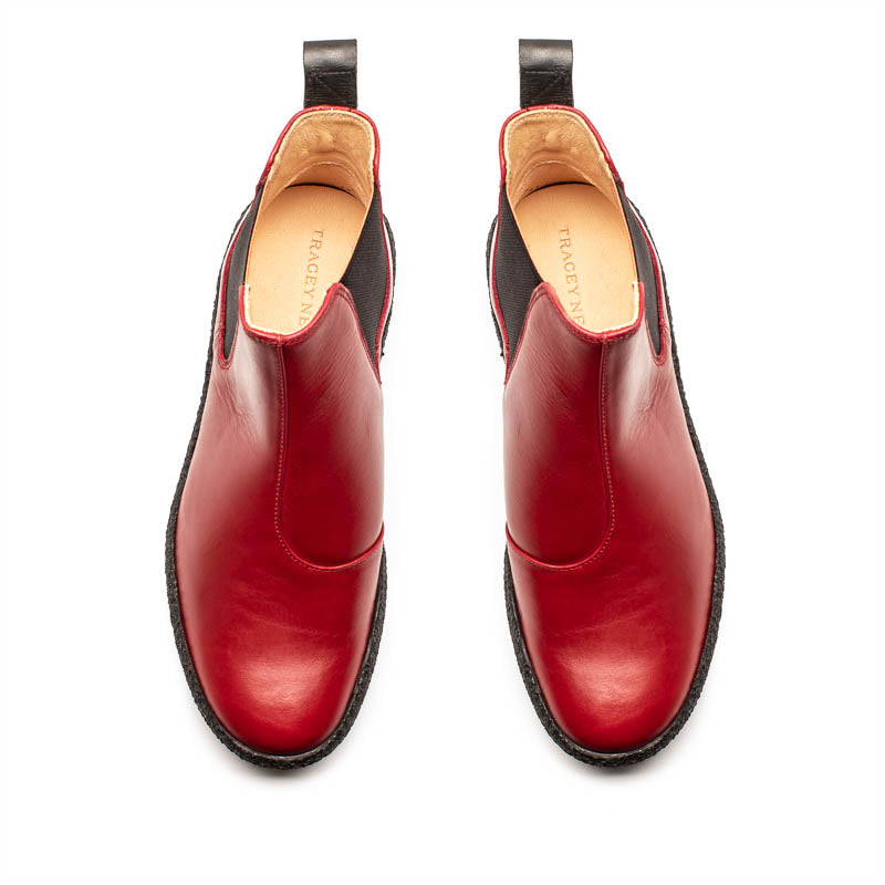 GEORGE PLATFORM Oxblood | Leather Chelsea Boots | Tracey Neuls