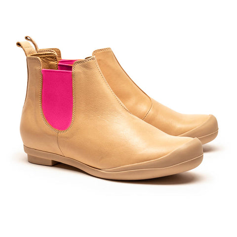 SS24 GEORGE Neutral | Beige Leather Chelsea Boots