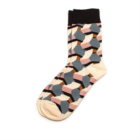 SOCKS Geometric | Above Ankle Multi Coloured Cotton Socks | Tracey Neuls