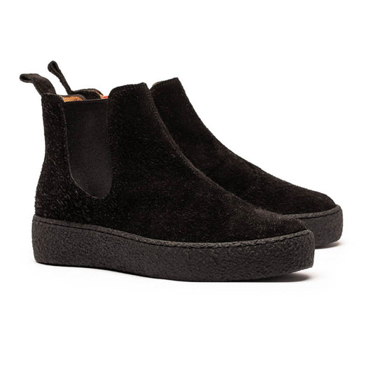 SS25_45 GEORGE Platform Sooty | Black Suede | Tracey Neuls