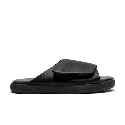 HOLLER Smoke | Velcro Leather Slides | Tracey Neuls