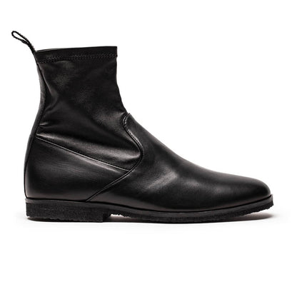 Irene Smoke | Black Crepe Sole Ankle Boots | Tracey Neuls