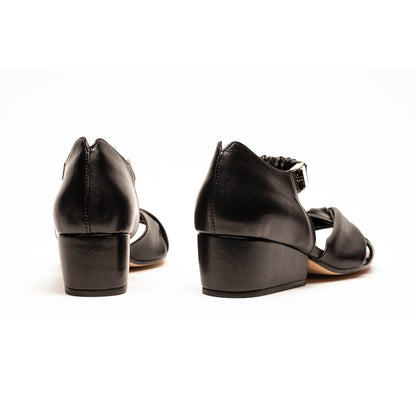 JACKIE Smoke | Black Leather Sandals | Tracey Neuls