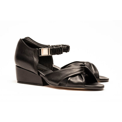 JACKIE Smoke | Black Leather Sandals | Tracey Neuls