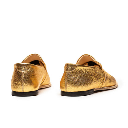 SAMPLE 37 JORDAN Gold | Leather Loafers
