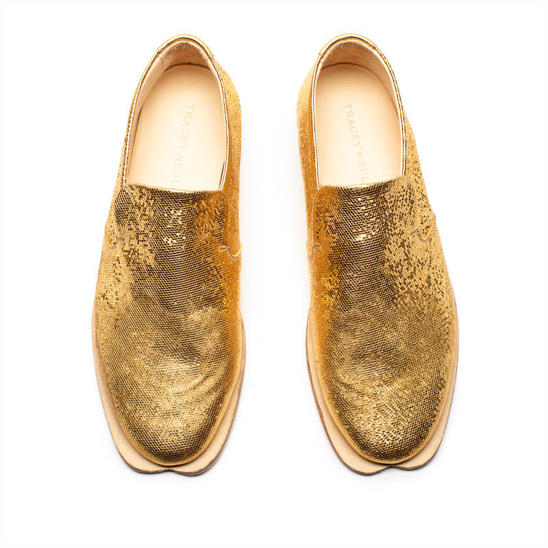 SAMPLE 37 JORDAN Gold | Leather Loafers