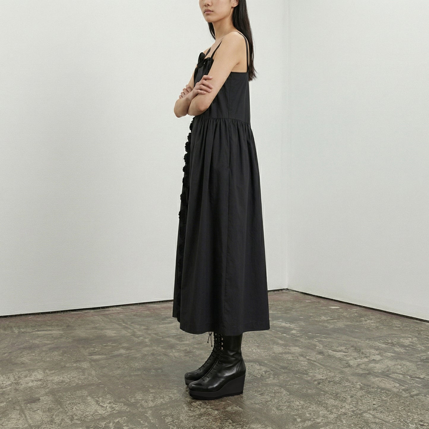 JONES Black 2nd | Leather Wedge Boots | Tracey Neuls