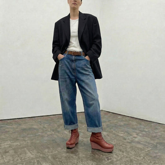 JONES Gigondas | Leather Wedge Boots