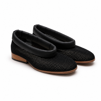 SAMPLE 41 GAIL Black | Woven Wedge Heel
